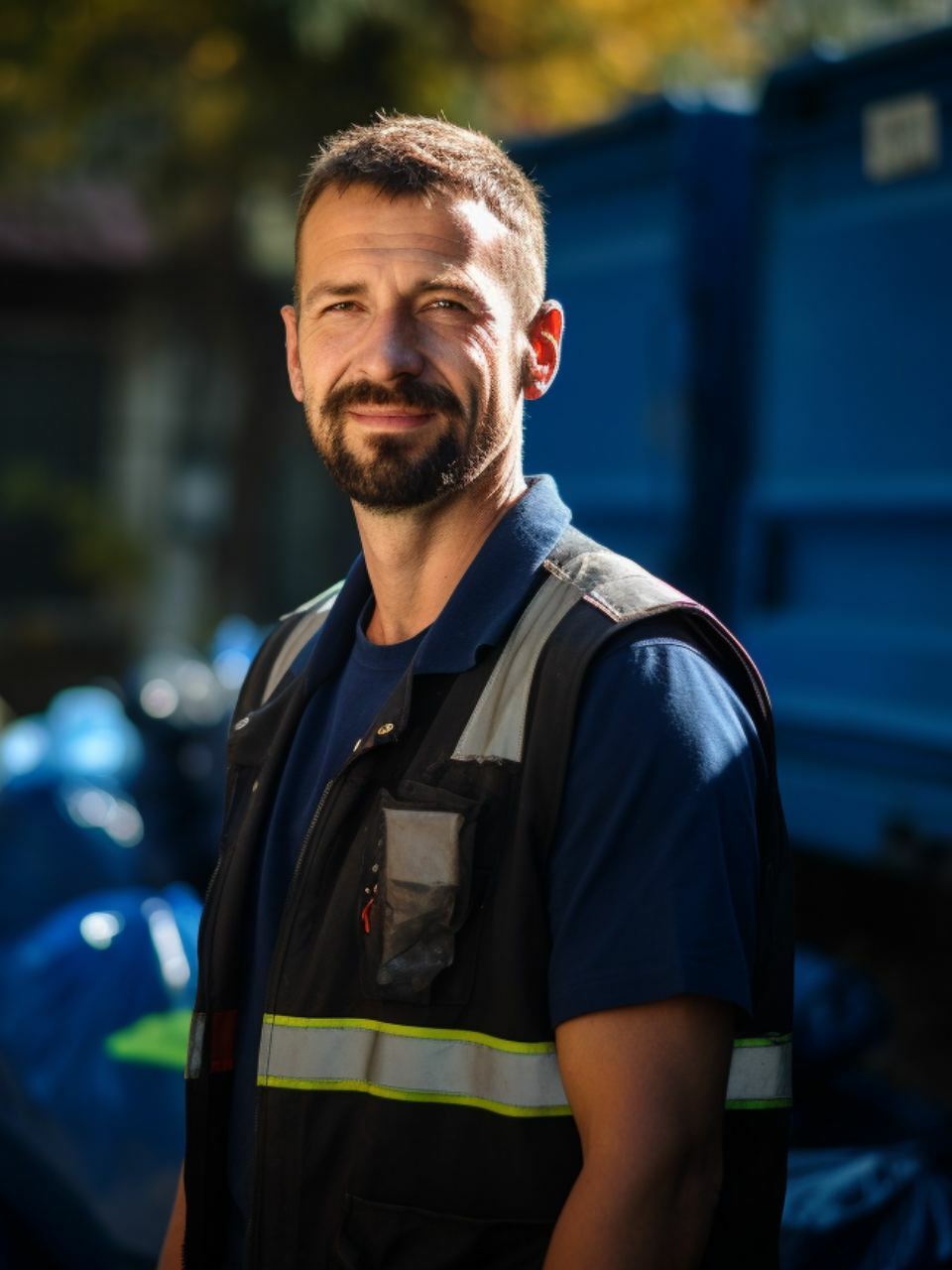 къртач усмихва се защото свърших къртене на баня и вижда че клинент доволен