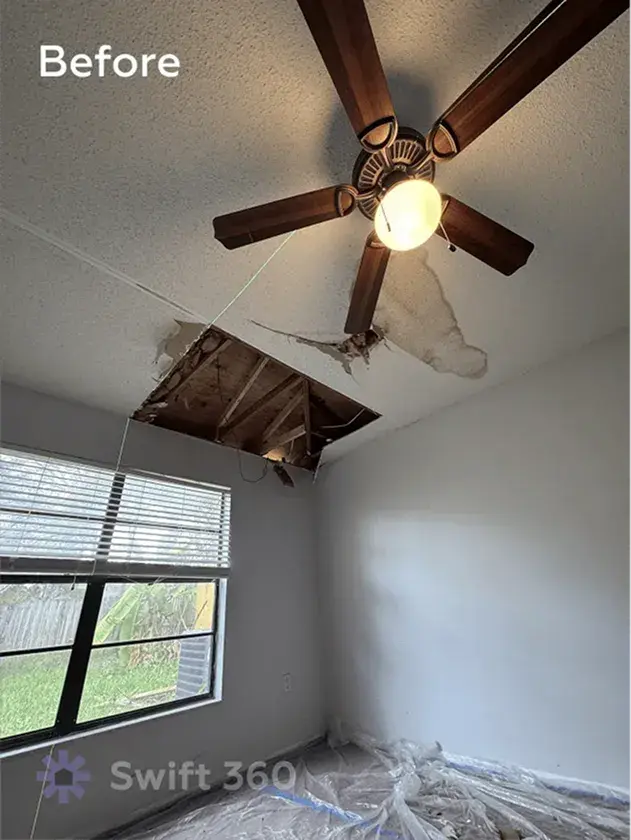Swift360 - Handyman Orlando - Result job - Ceiling Drywall Repair - Before