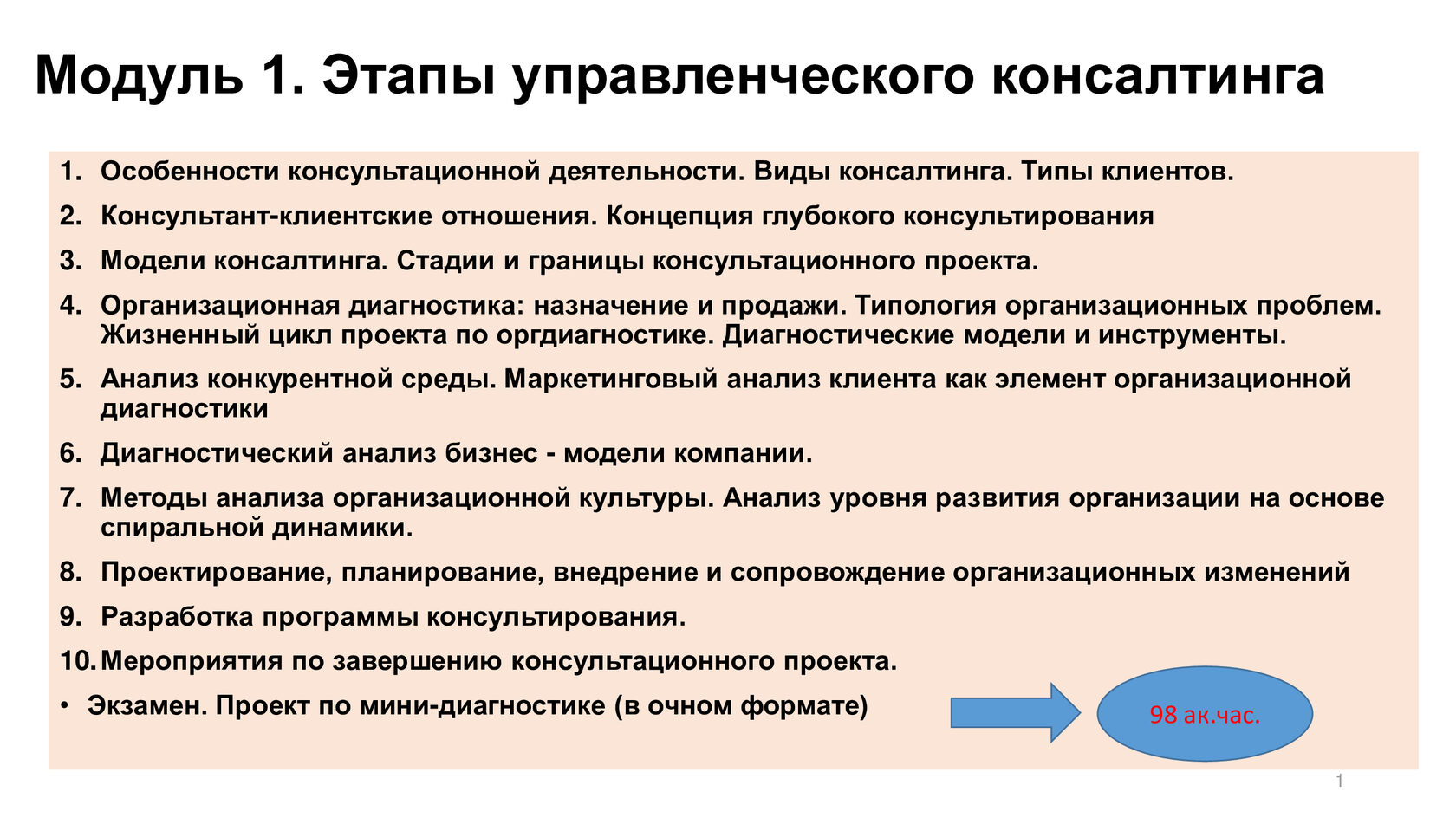 Консультант по управлению, организационному развитию»