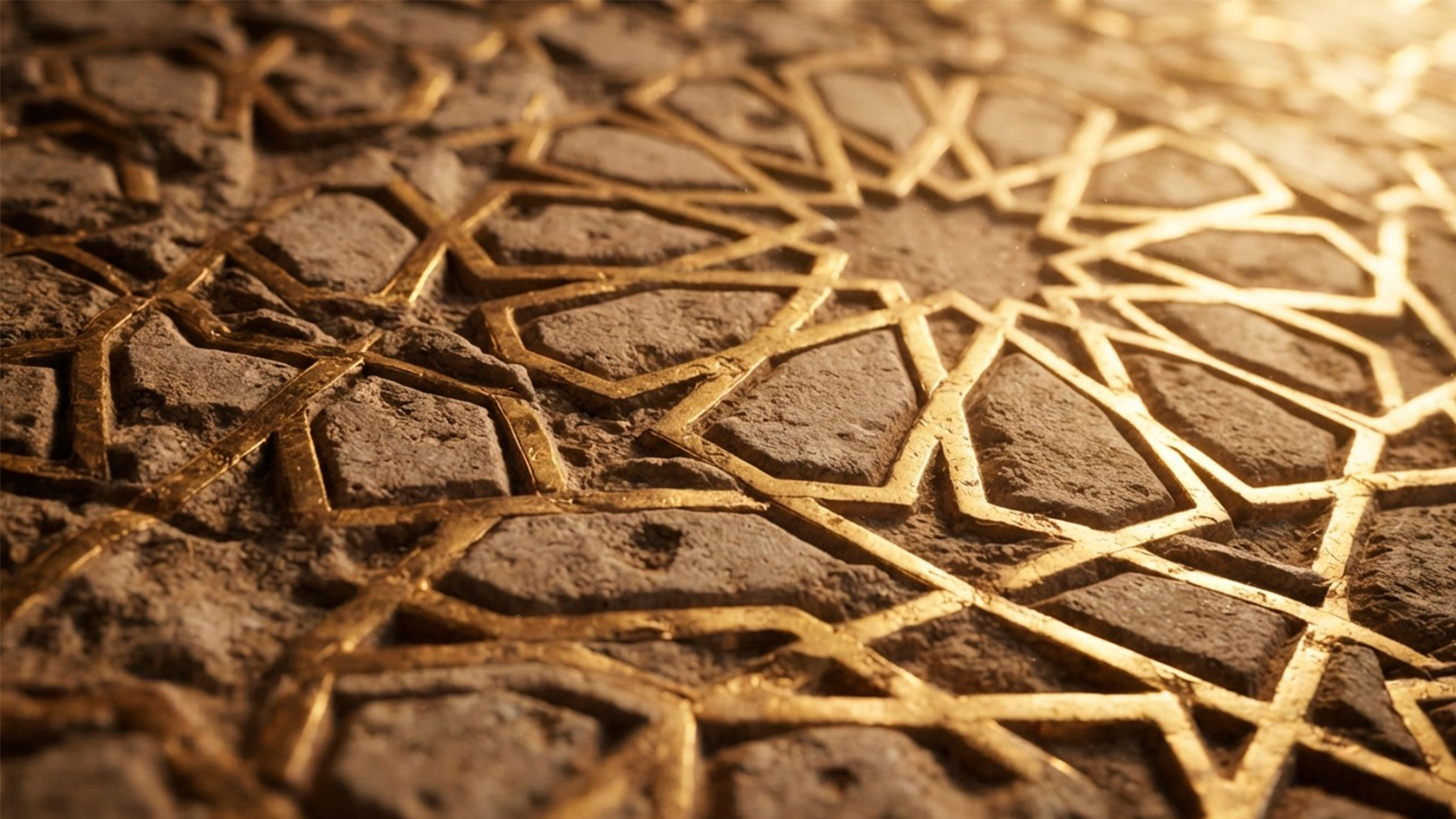 Arabesque infinite pattern — Islamic geometric art without center