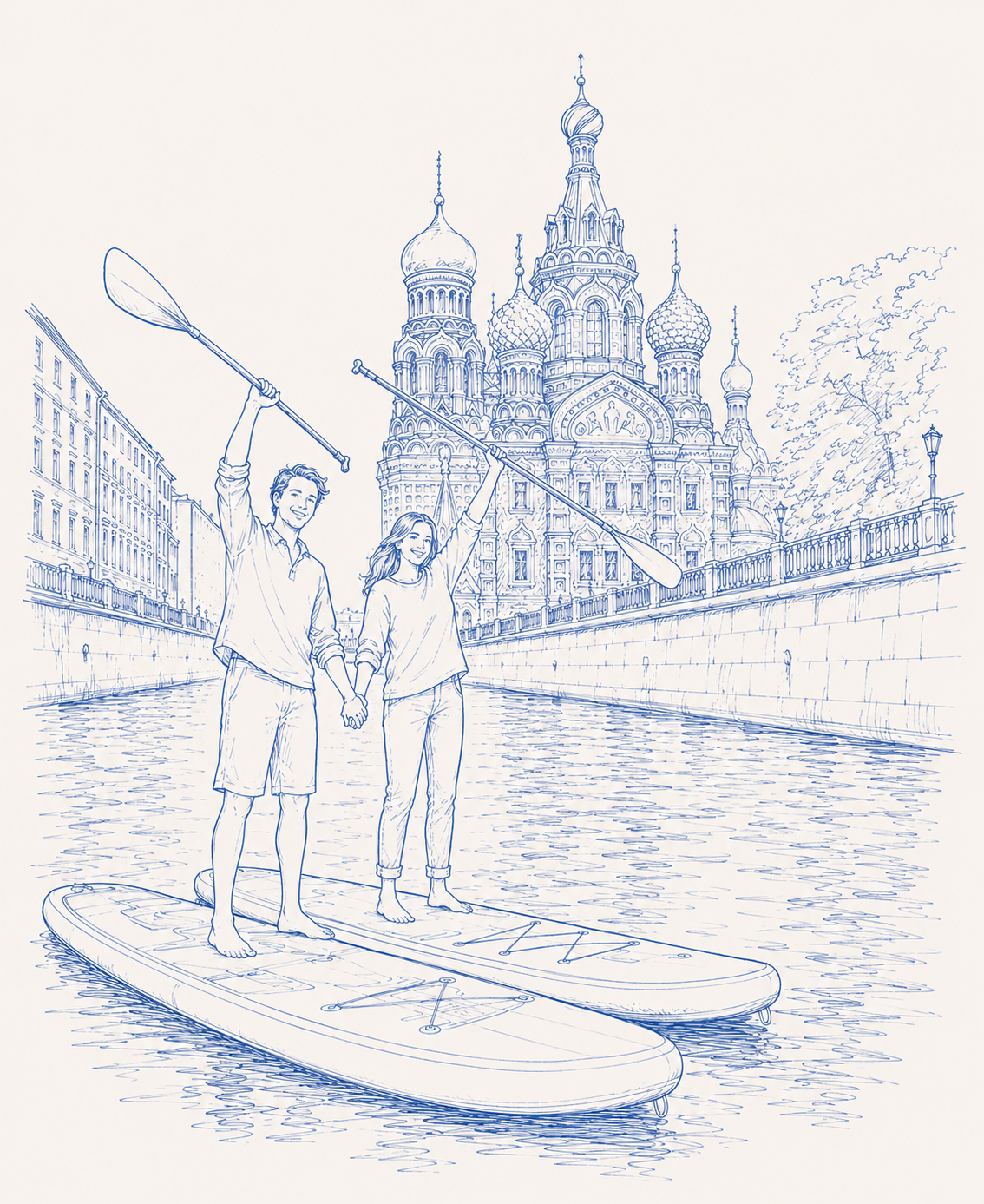 Рассветный SUP-тур по каналам Петербурга