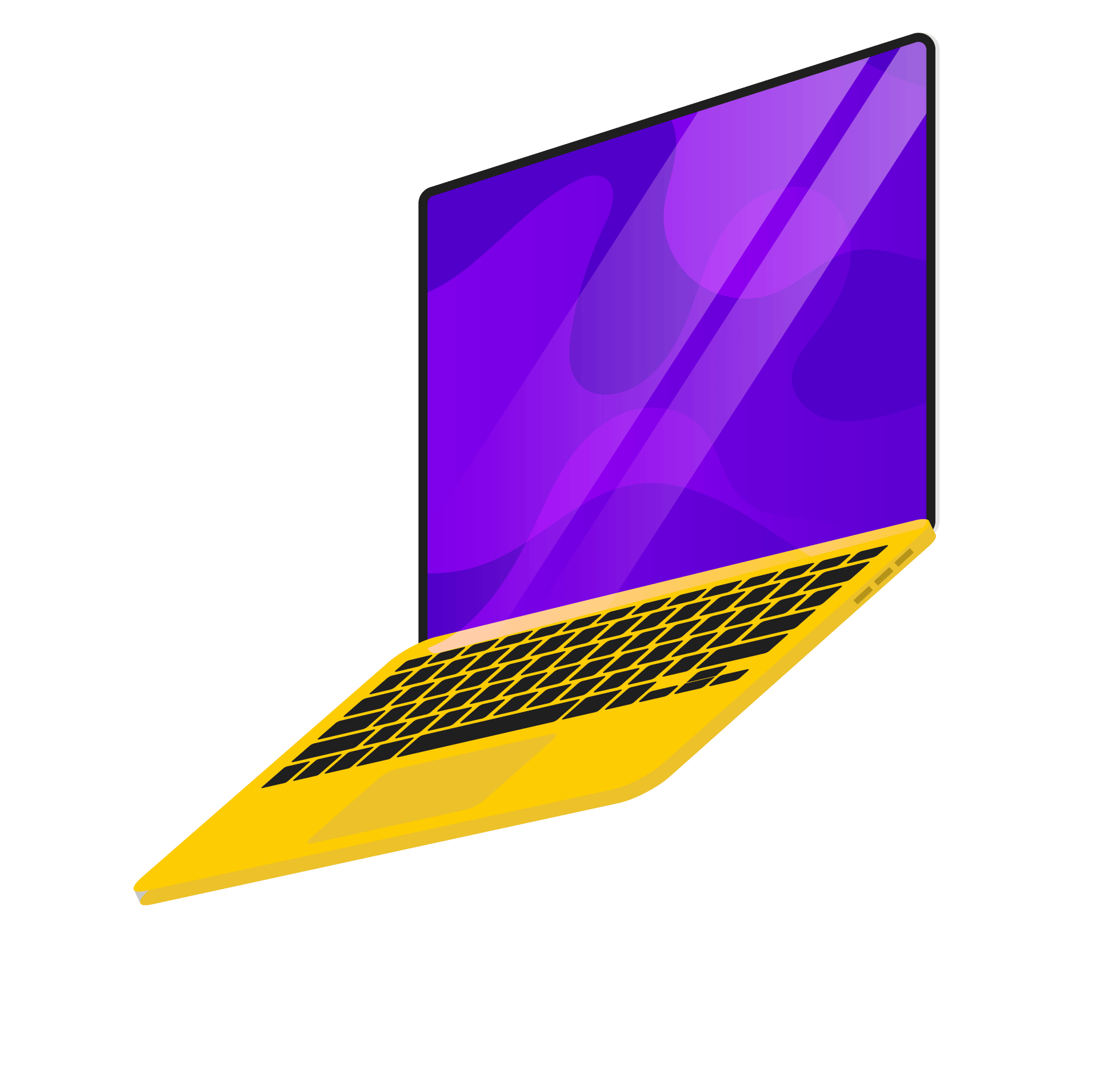 Ноутбук в открытом виде