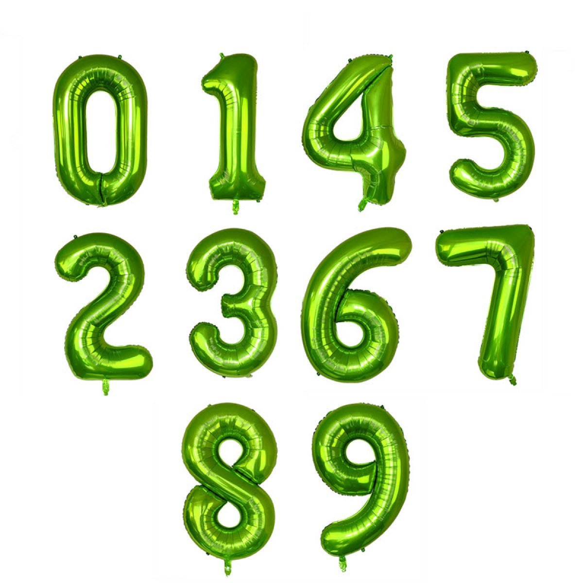 Шар цифра зеленая