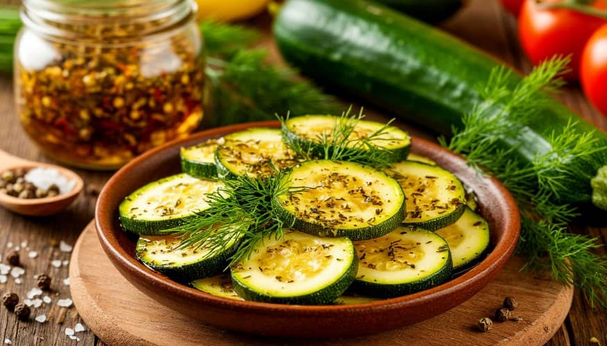 кабачки кружочками маринованные на зиму