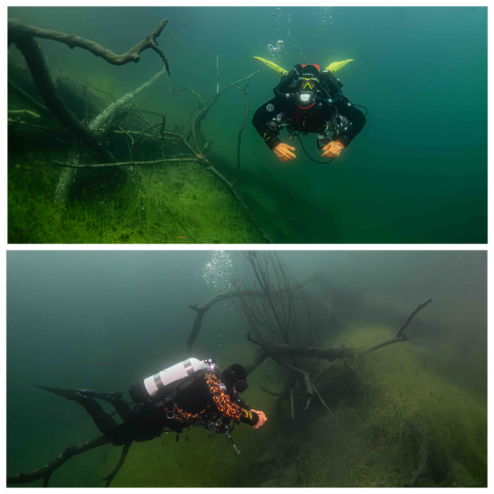 Дпйвинг в Голубом озере Кабардино-Балкария. Фото Валерия Юркина