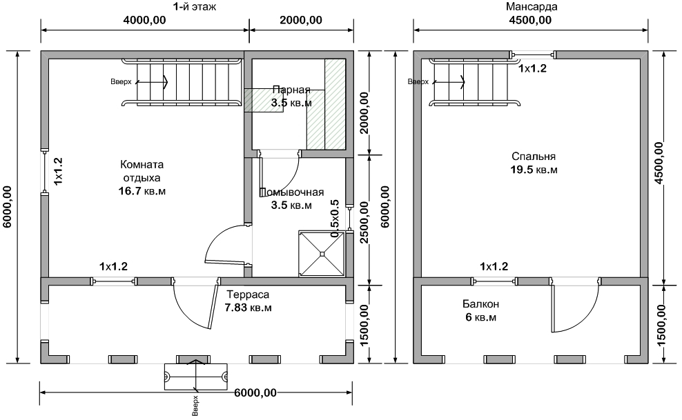 Проект бани 6 7 из газобетона