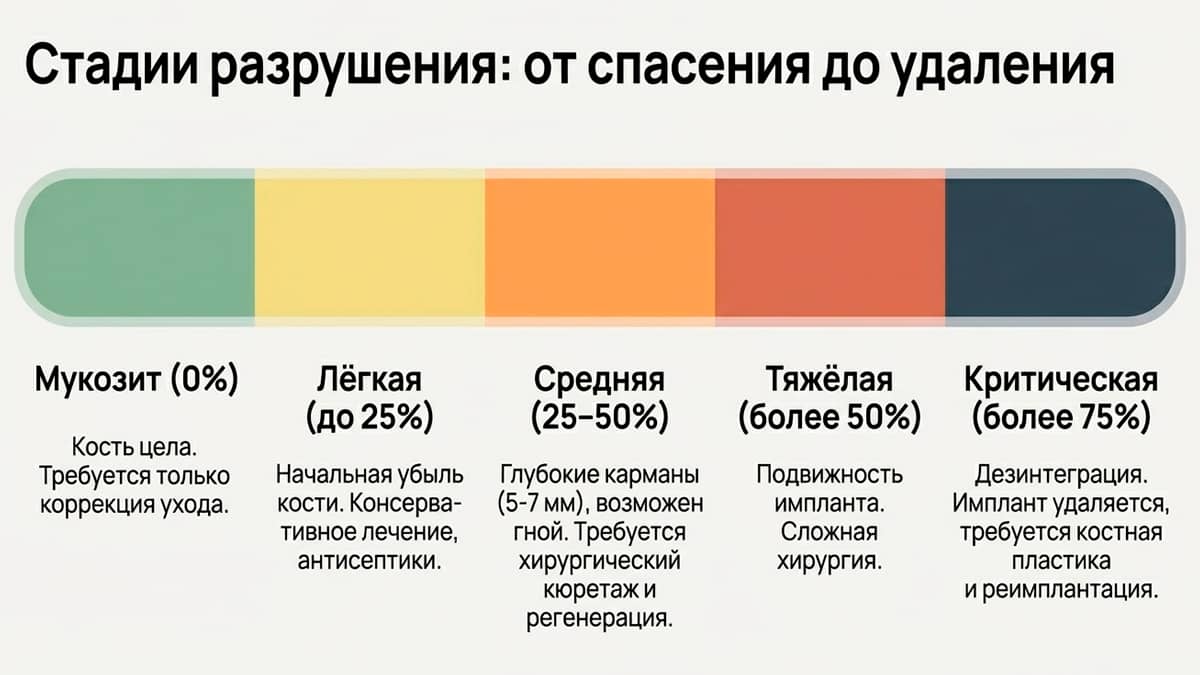 Стадий периимплантита