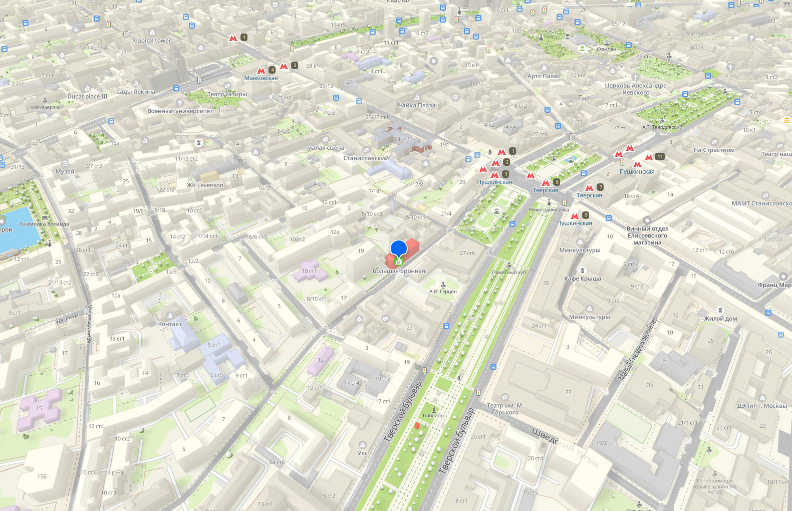 Пятно застройки ЖК Гранд Бронная, 23