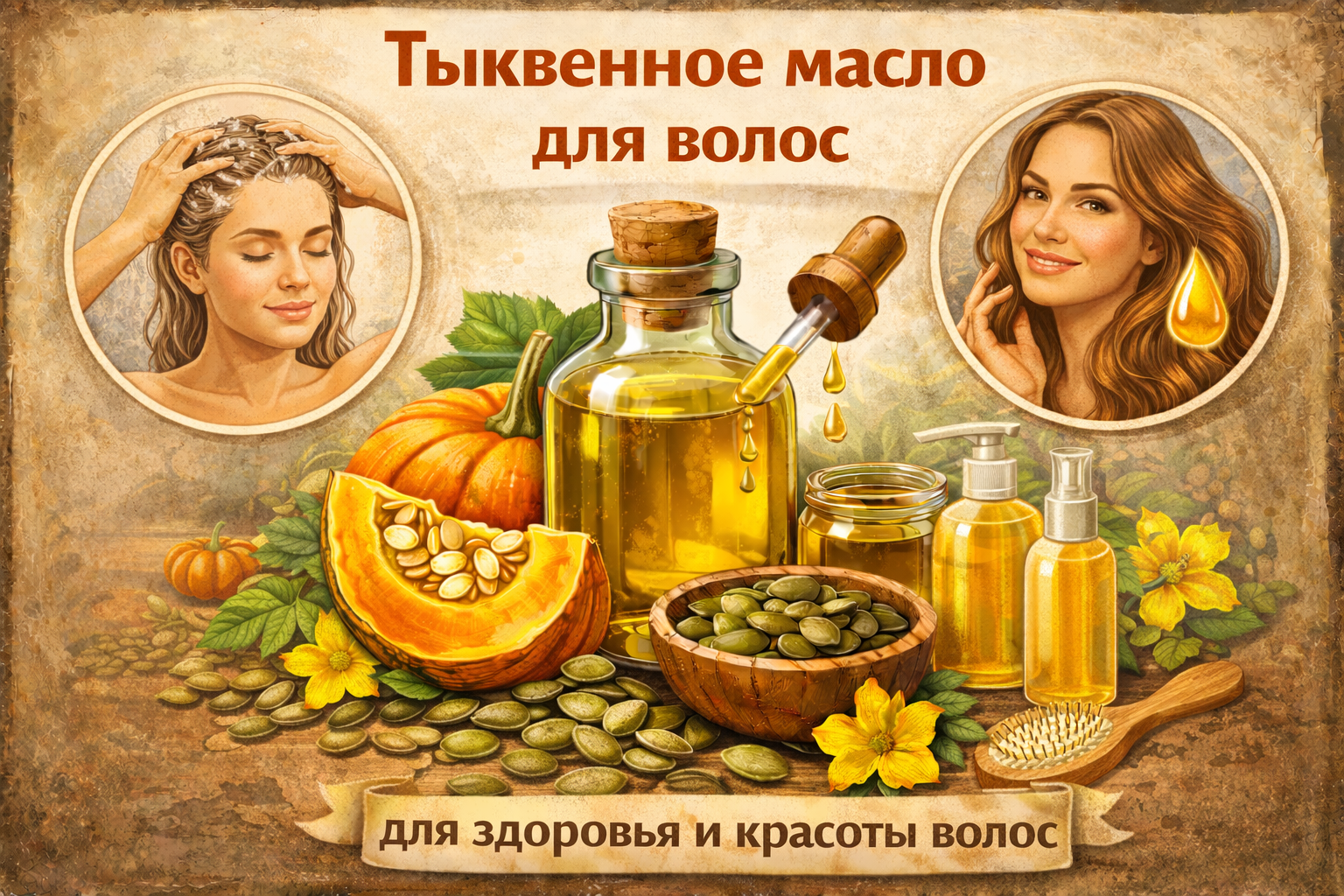 Тыквенное масло для волос