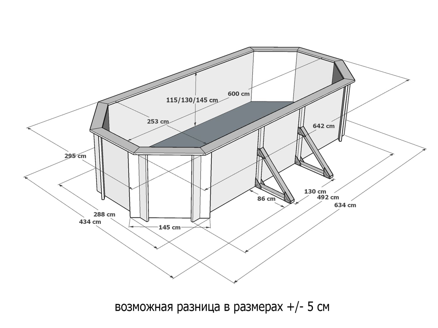 Площадь бассейна ангары