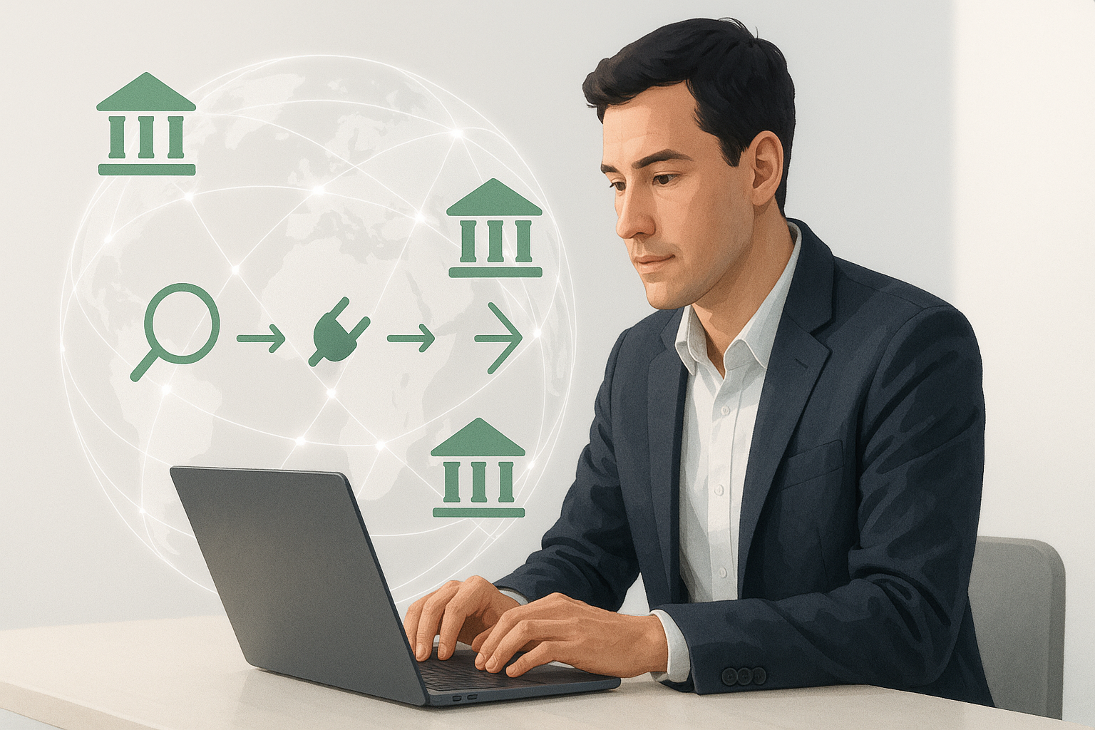 Profesional configurando Wise para pagar referidos internacionales.