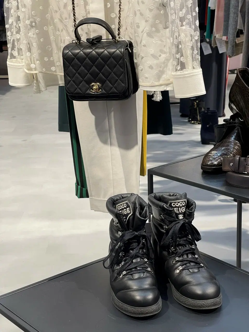 Chanel ботинки и сумка