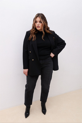 Пальто женское черное укороченное