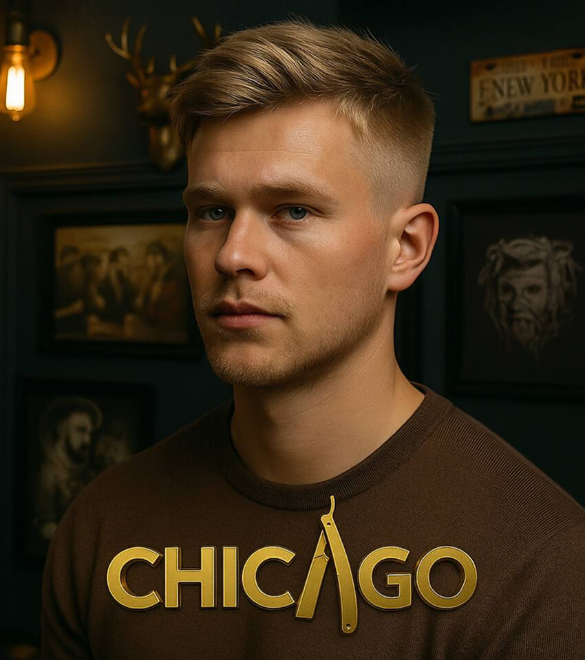 Стрижка Scandinavian Fade — барбершоп CHICAGO, Екатеринбург