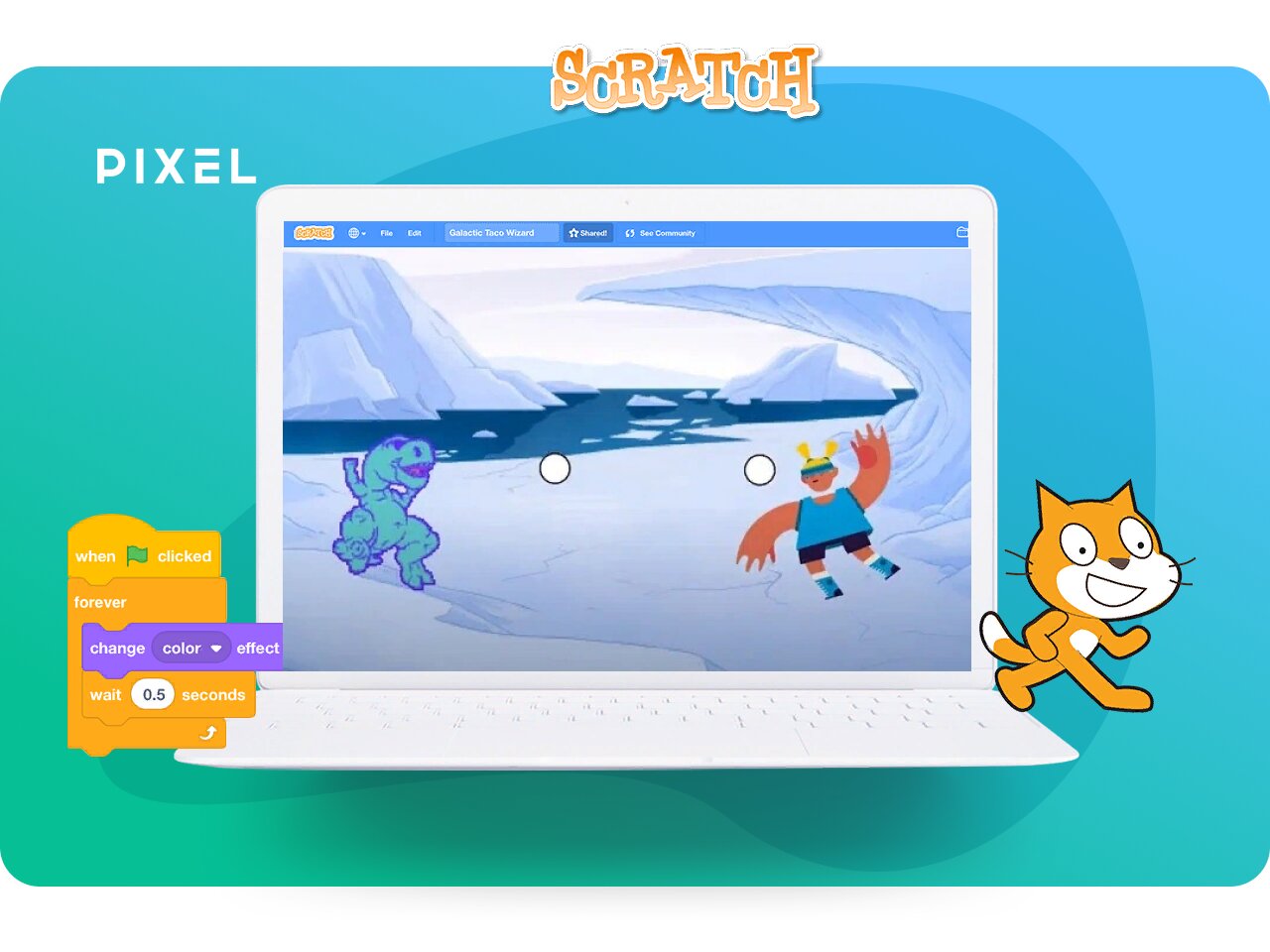 Урок создания игры в снежки на языке программирования Scratch