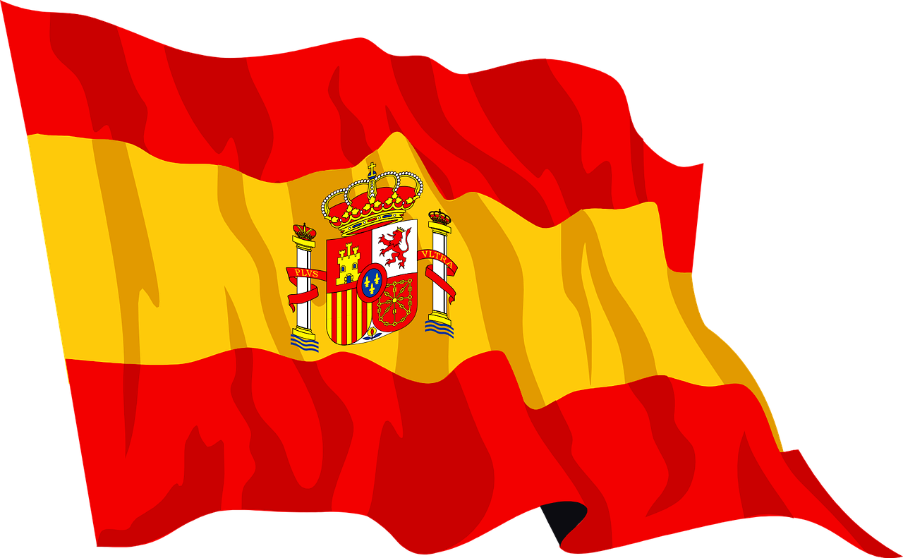 Spain flag. Флаг Испании. Флаг Испании вектор. Государственный флаг Испании. Флаг и герб Испании картинки.