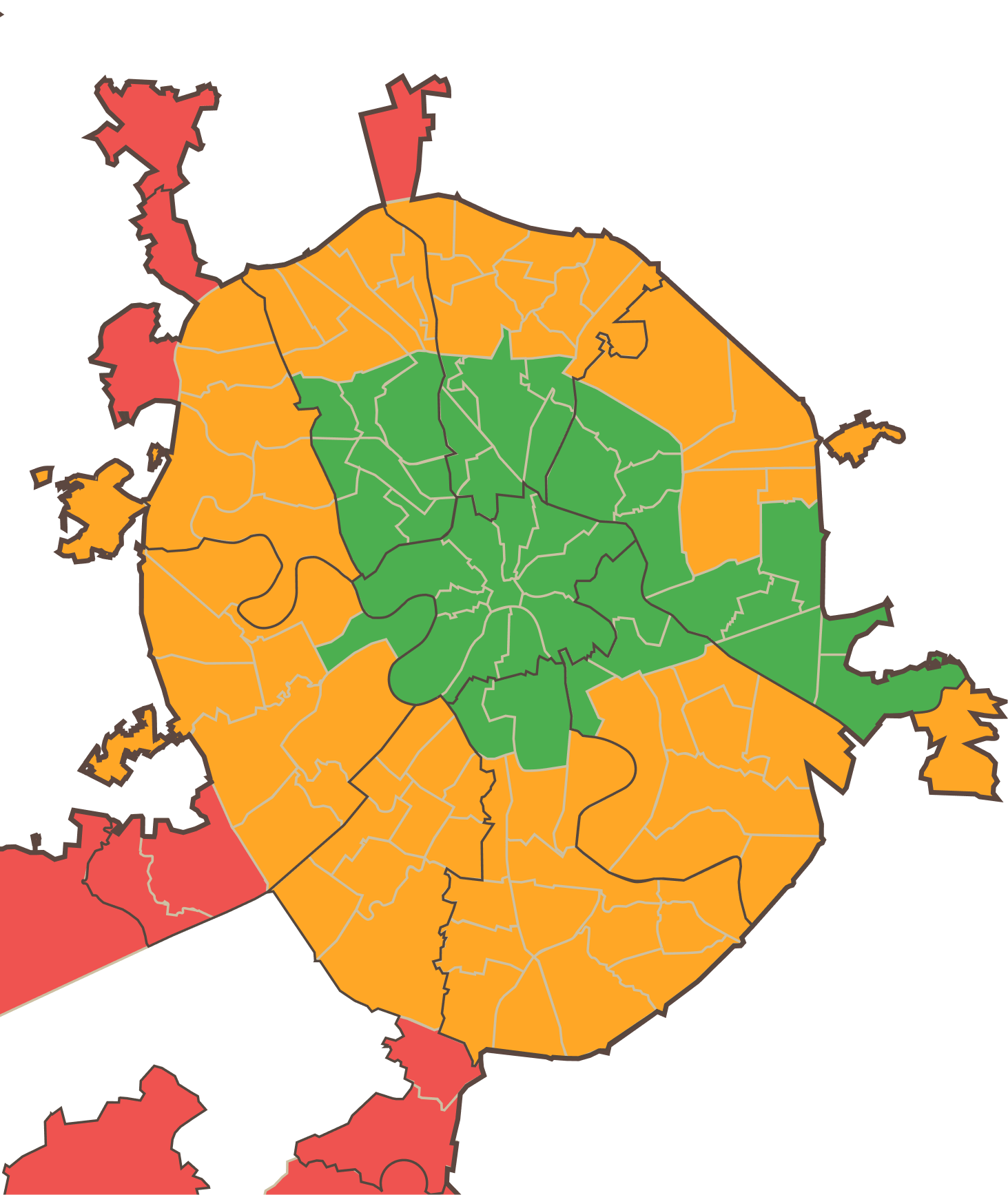 Карта зон доставки
