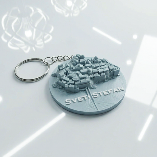 Brendirani suvenir privjesak Sveti Stefan, Crna Gora