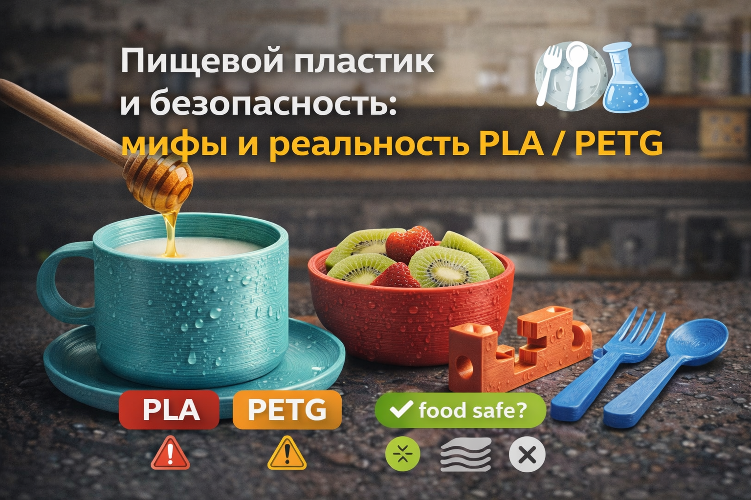 Пищевой пластик и безопасность: мифы и реальность PLA / PETG ️