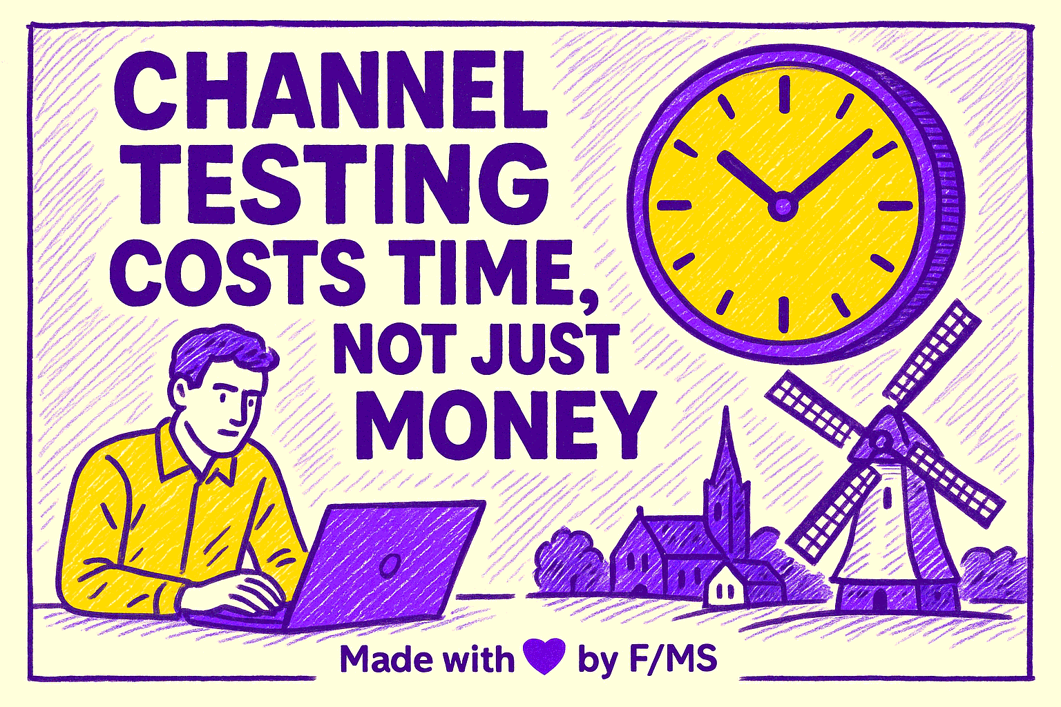 Every distribution channel requires testing. Facebook ads, Google Search, SEO, email, Reddit, LinkedIn. Each has different dynamics, costs, and payoff schedules. When you're bootstrapped, testing channels manually drains your two most precious resources: time and runway.