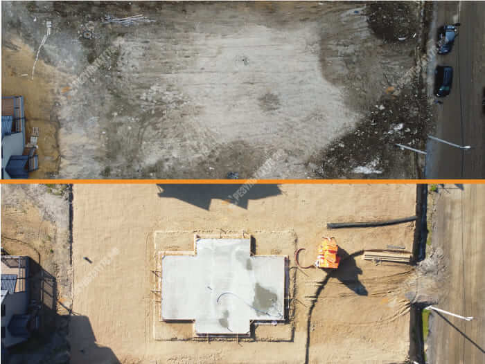 Результат подготовки участка к строительству и работам по благоустройству территории