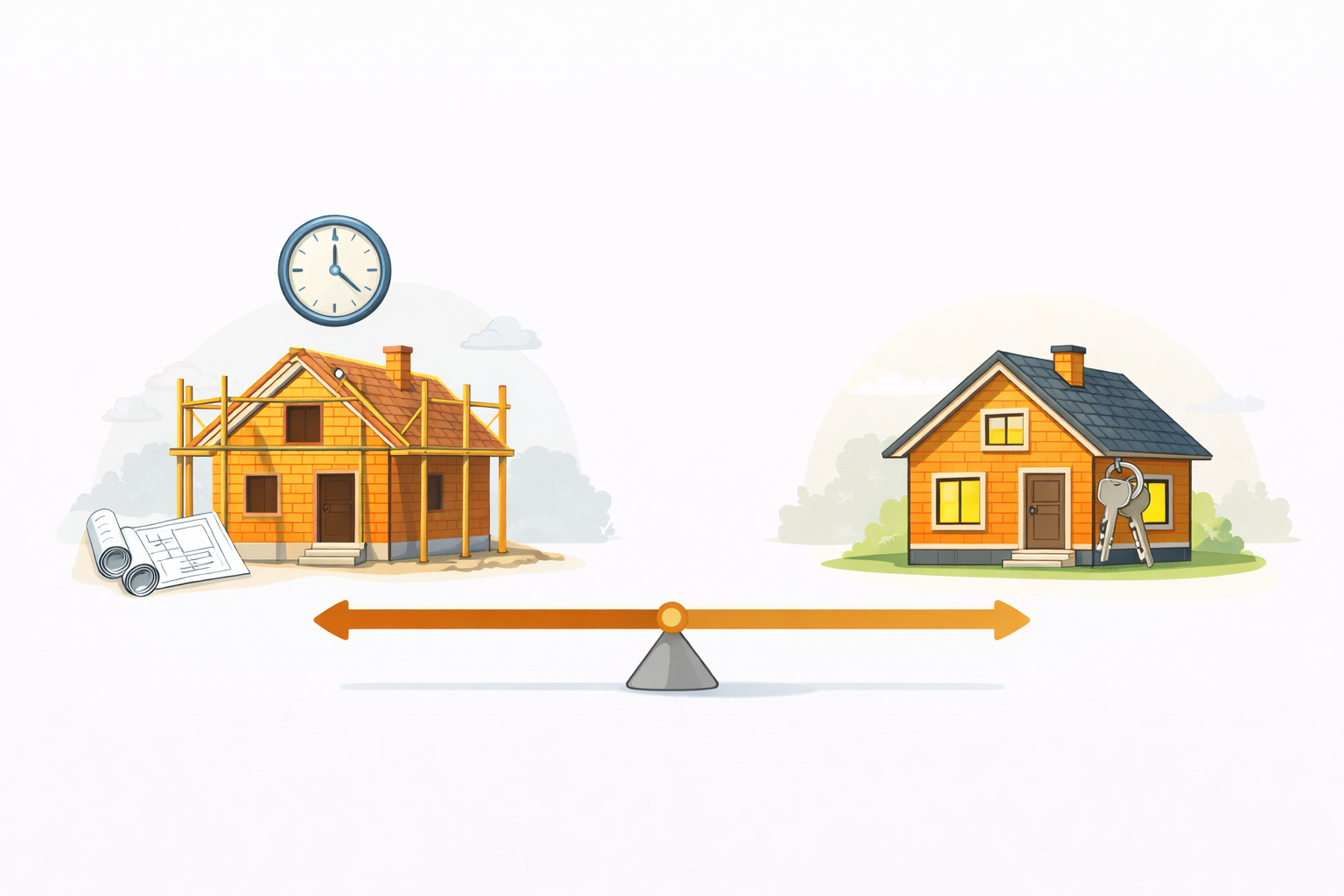 Сравнение строительства дома и покупки готового — сроки, стоимость и результат