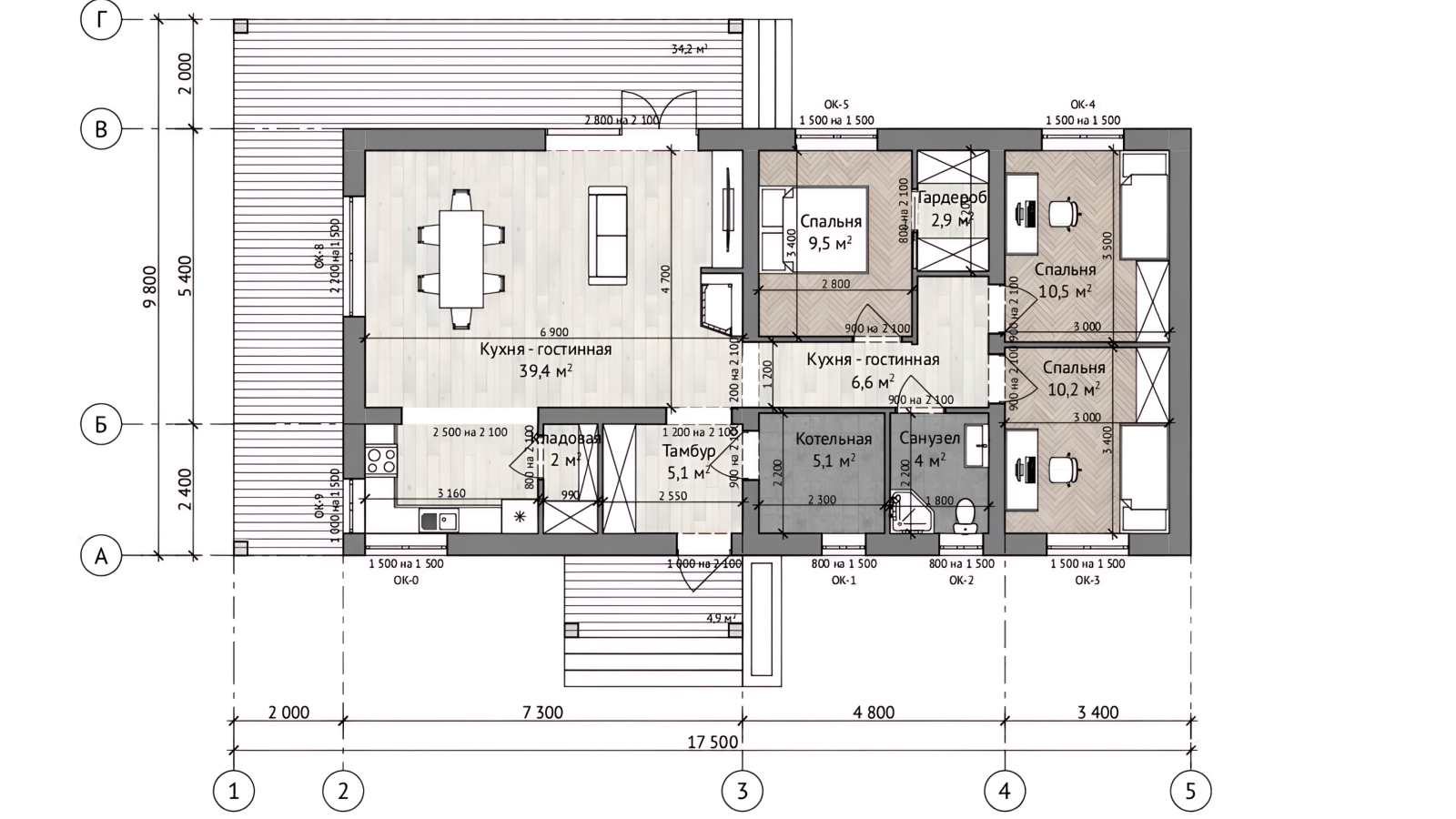 Дом ТИП 4-2с-102 2 этаж
