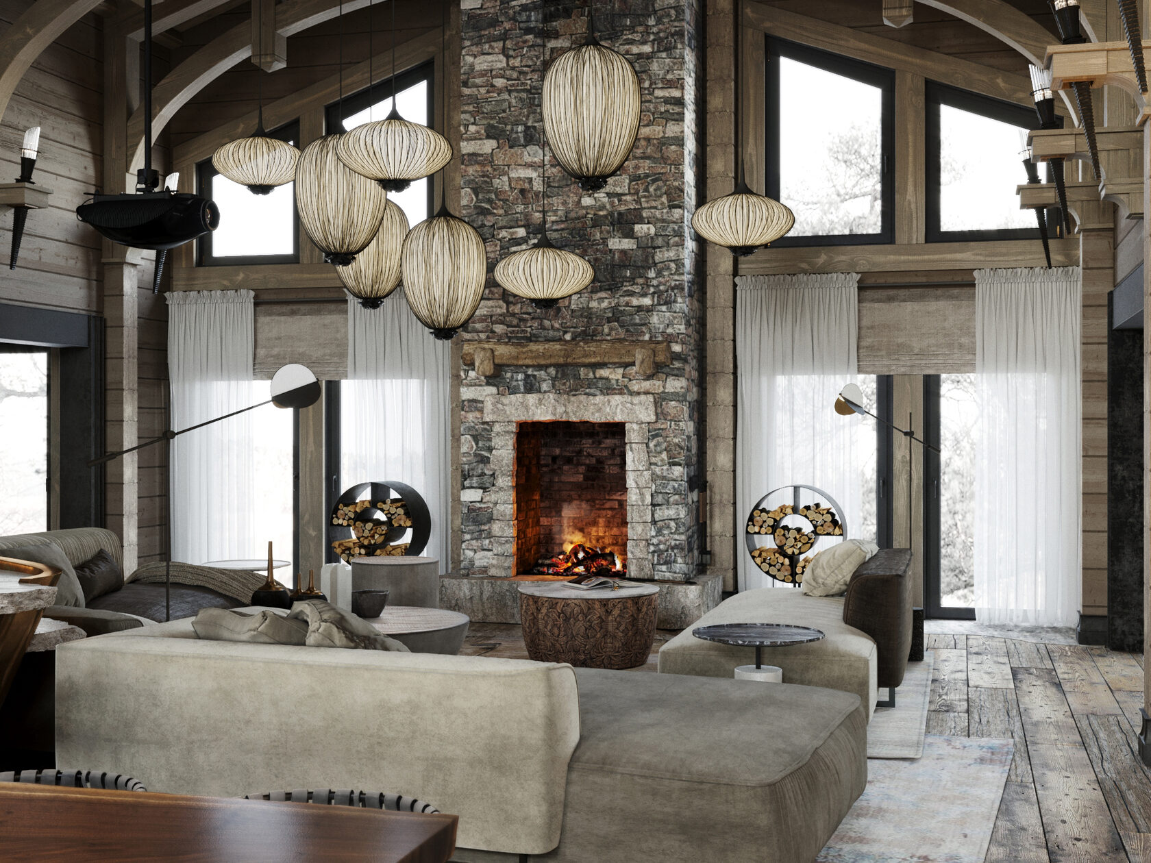 Interior design living room in house