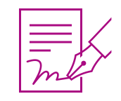 icon of a pen signing a document