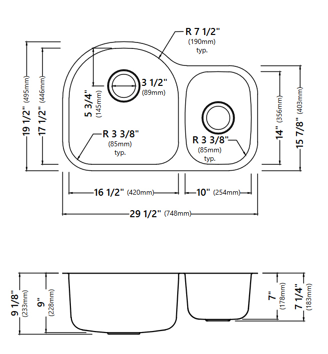 Кухонная мойка Kraus KBU21 - изображение 3