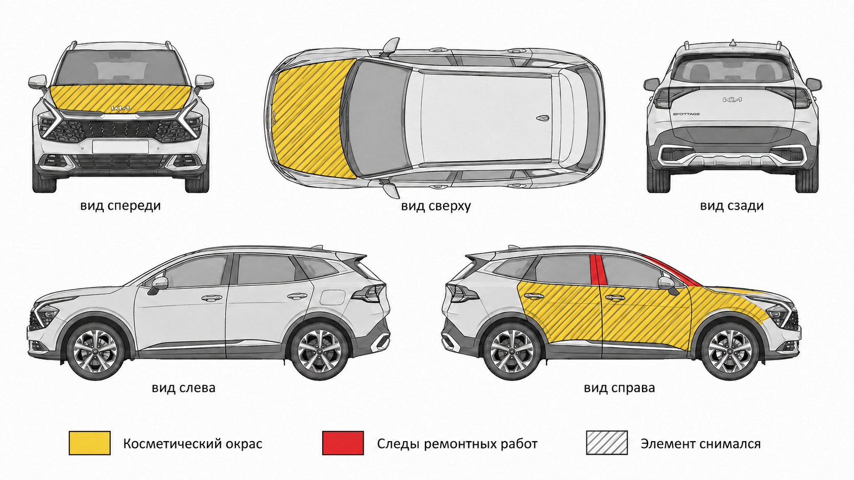 Карта ЛКП Kia Sportage