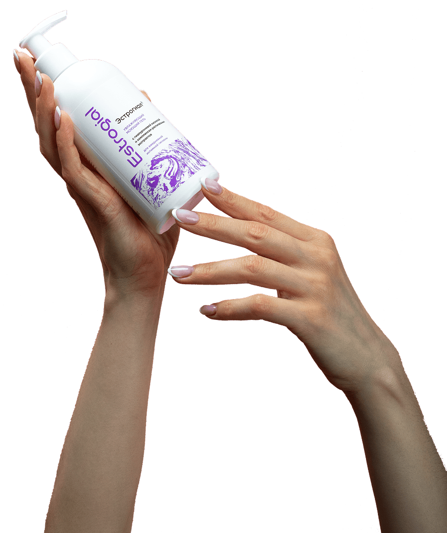 Гель в женских руках