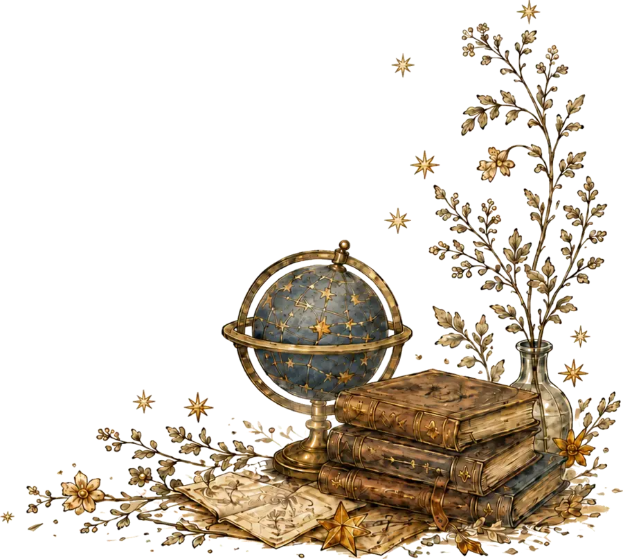 Глобус и книги