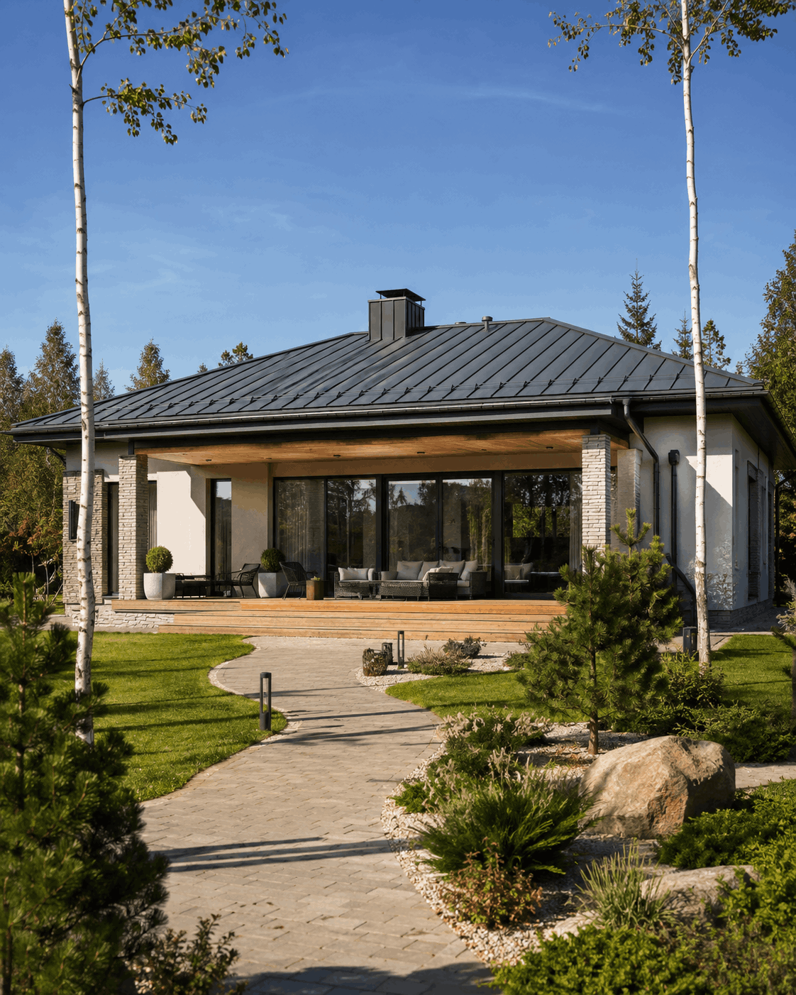 Terra 118 — реальный дом из газобетона с террасой