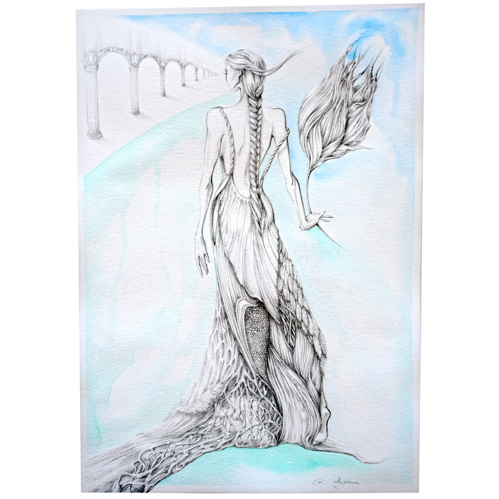 Графика, работа художника, Мингалёва Анна художник, mingalevaart, графика карандаш, pencile drawing