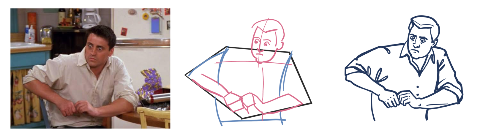 How to sketch a person with simple shapes