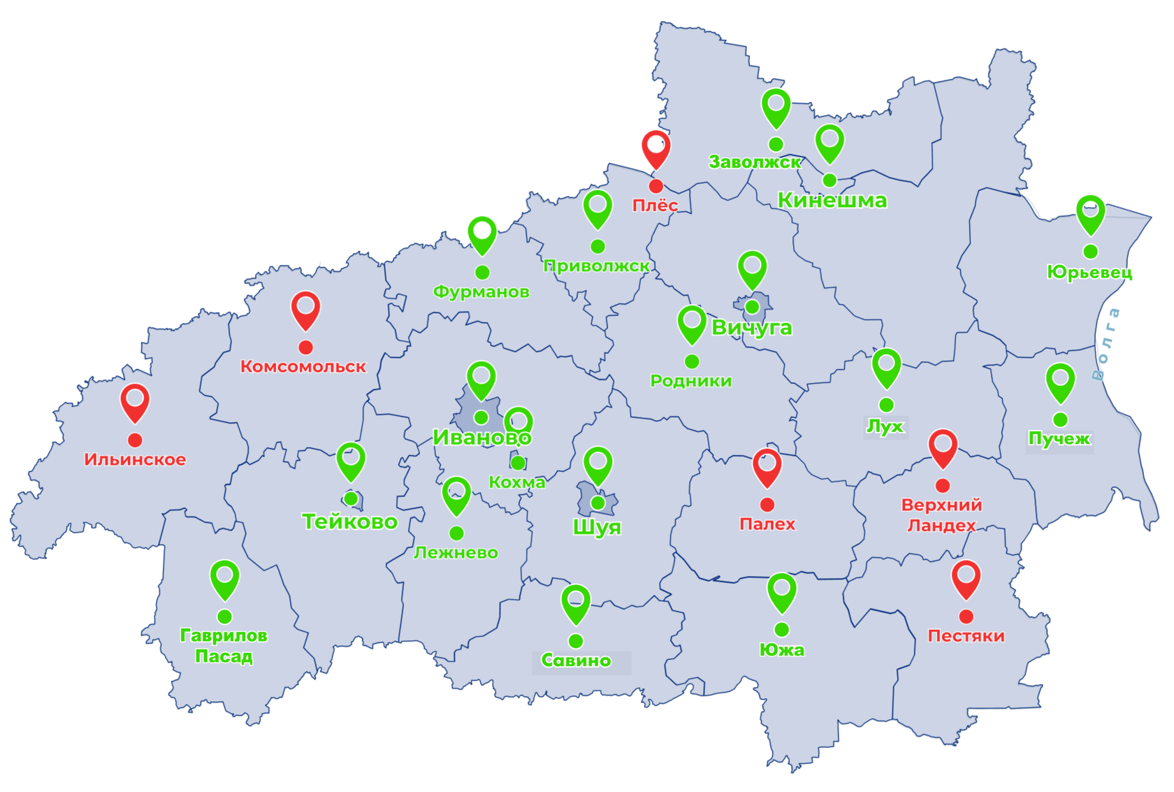 Карта ивановской обл комсомольск
