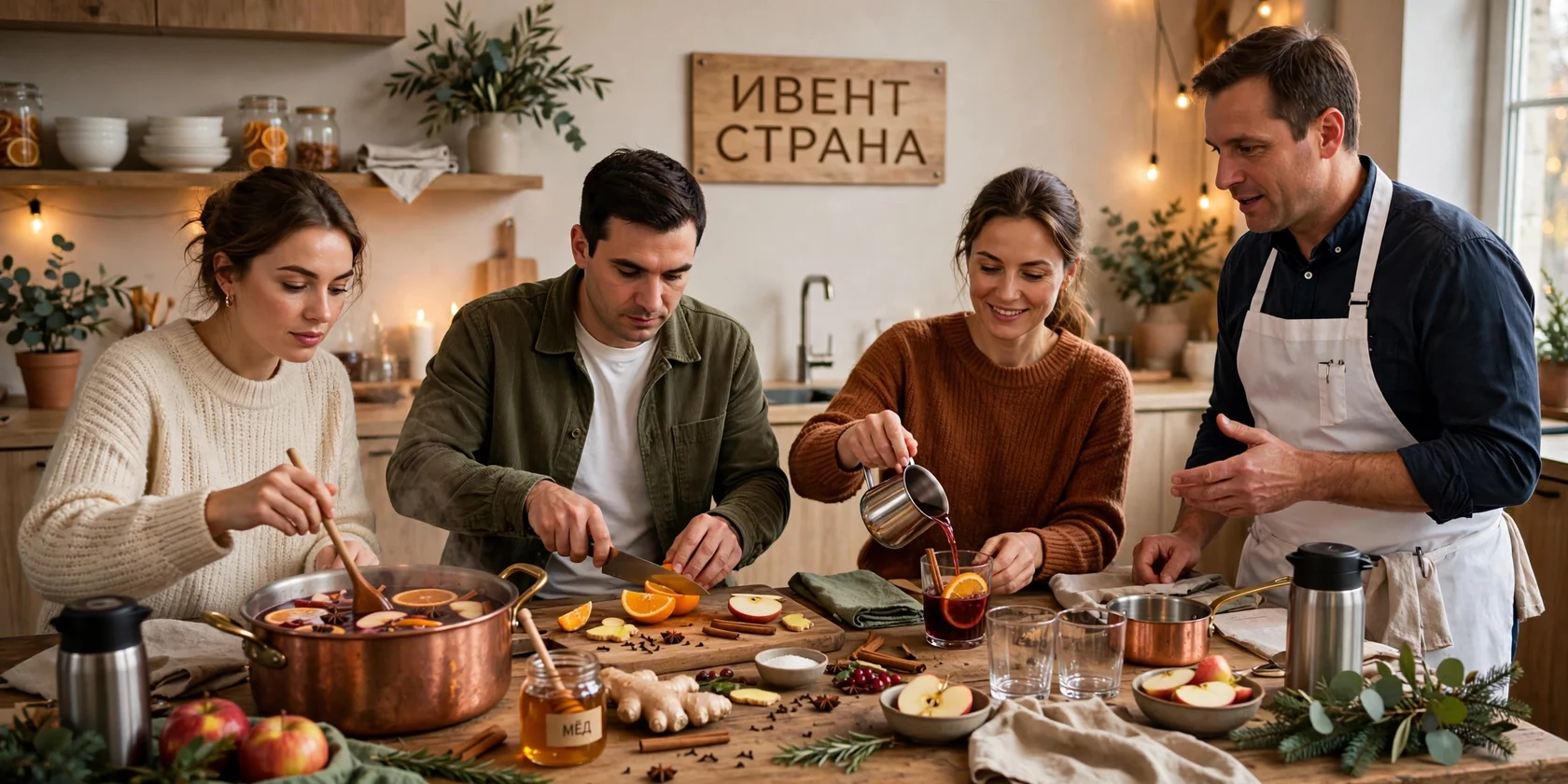 Приготовление глинтвейна