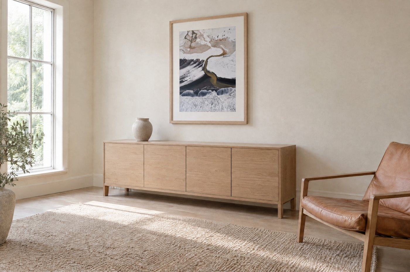 Photo portal above a sideboard
