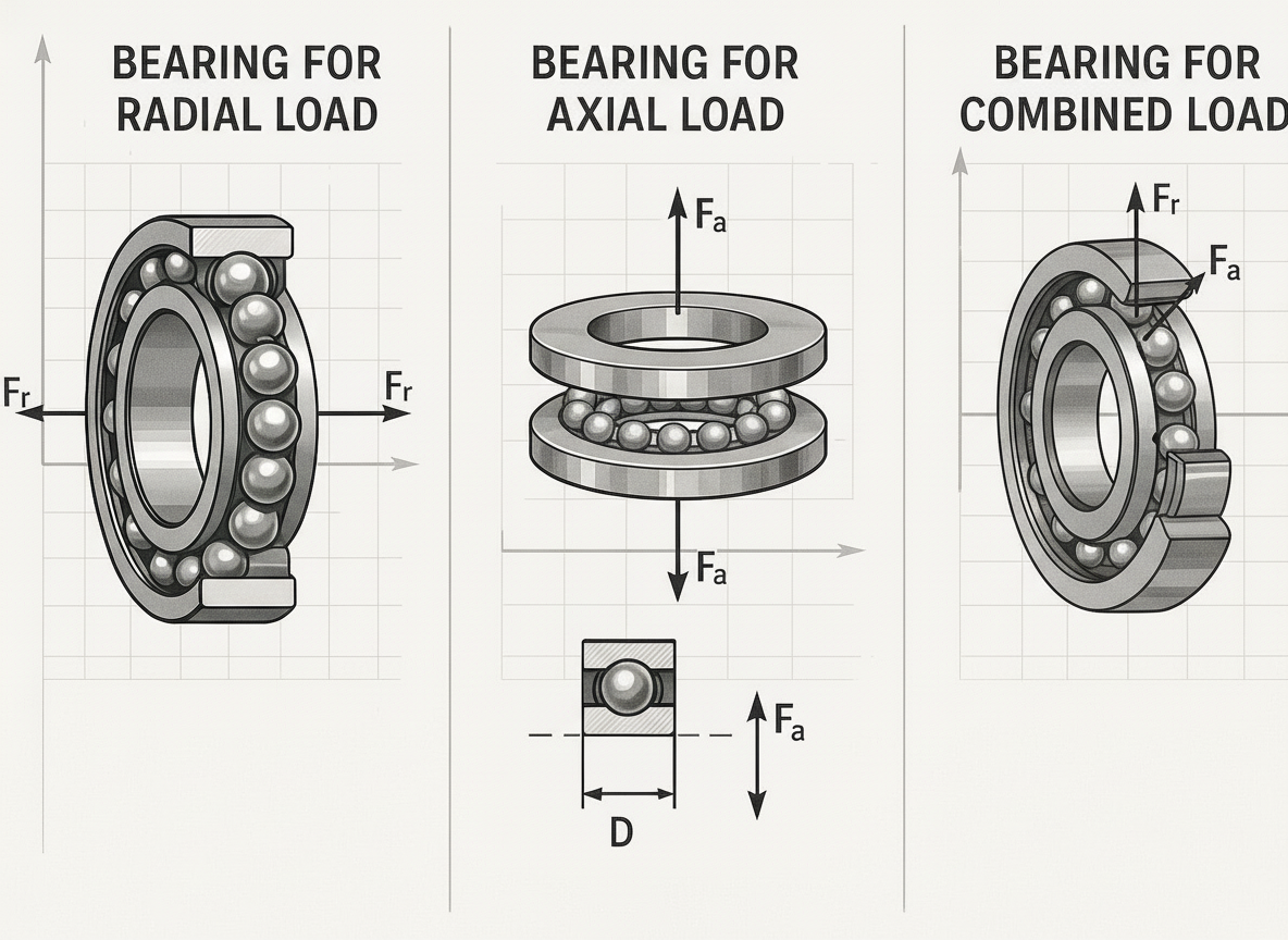 Схема подбора подшипников под разные нагрузки