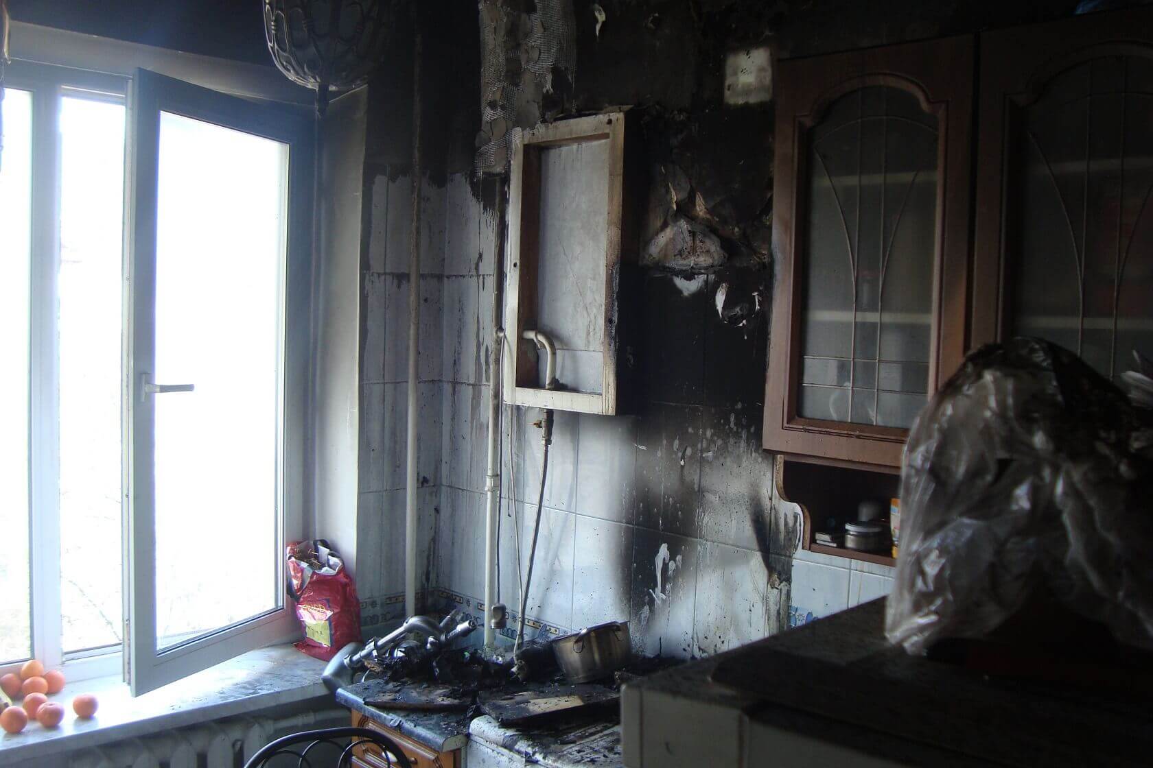 Кухня после пожара