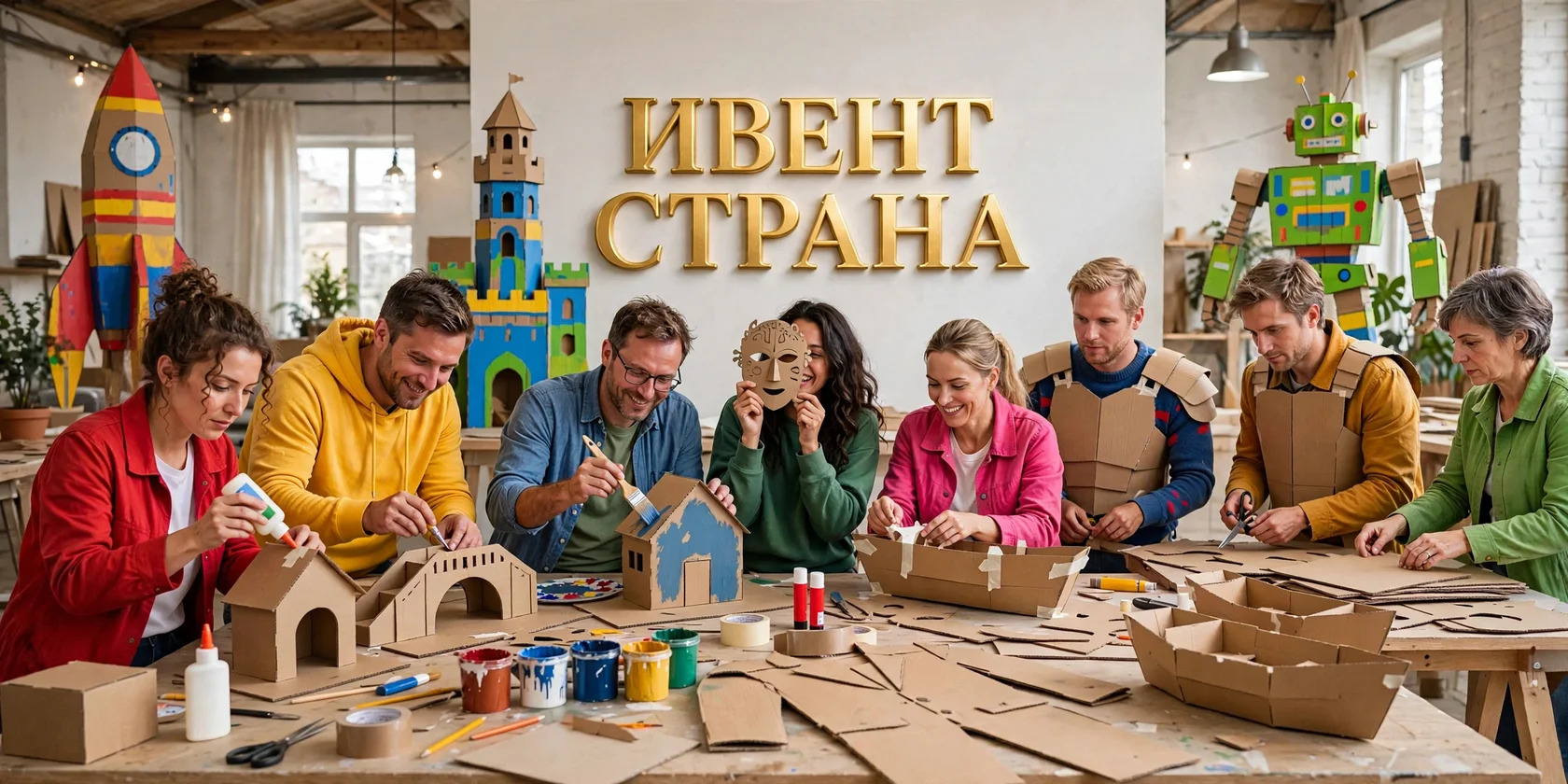 Картонные тимбилдинги