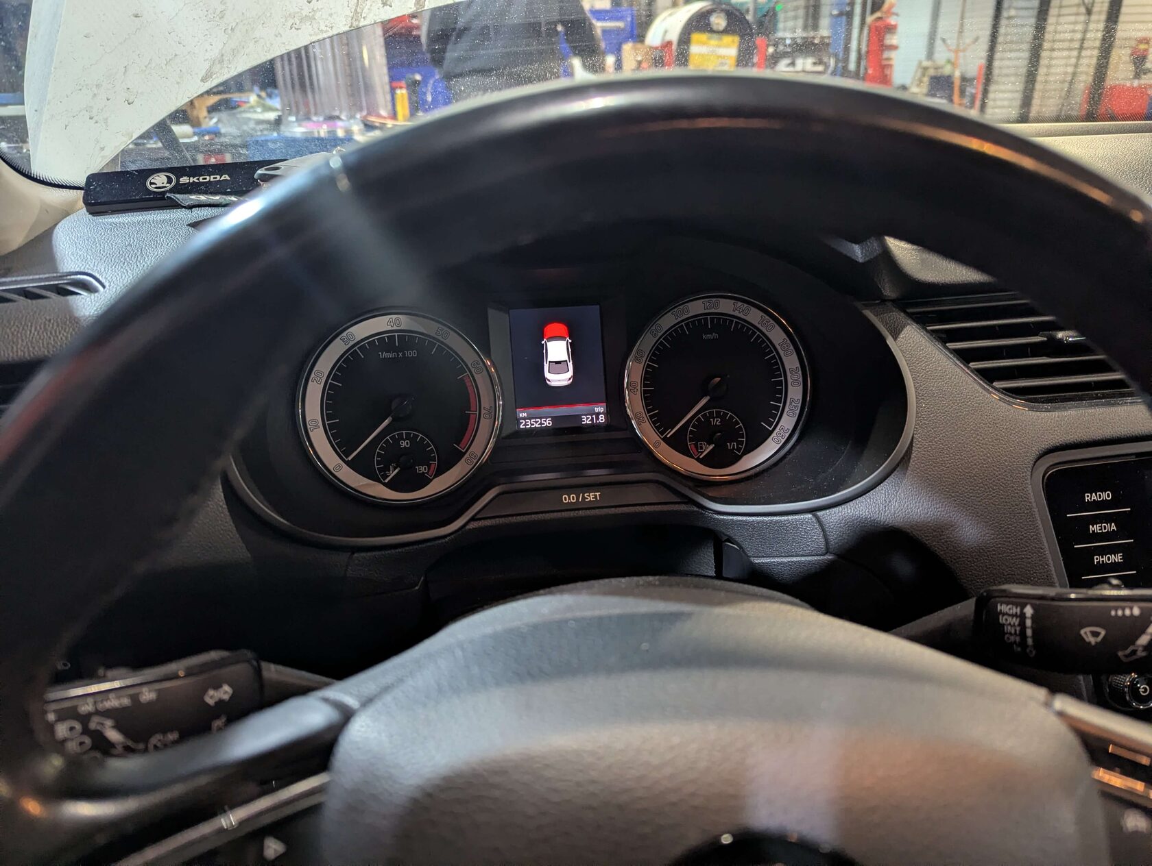 Skoda Octavia A7 после замены антифриза