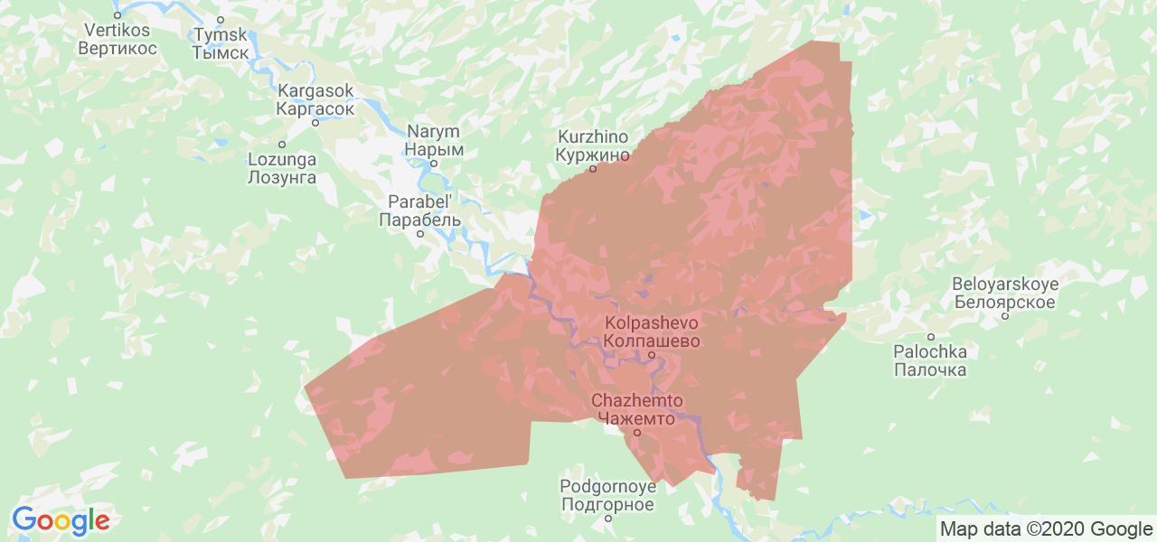 Подробная карта томской области колпашевского района