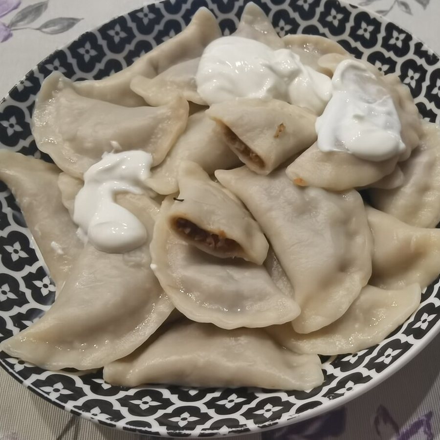 Вареники с баклажанами и томатами ученицы Галины Бугайчук