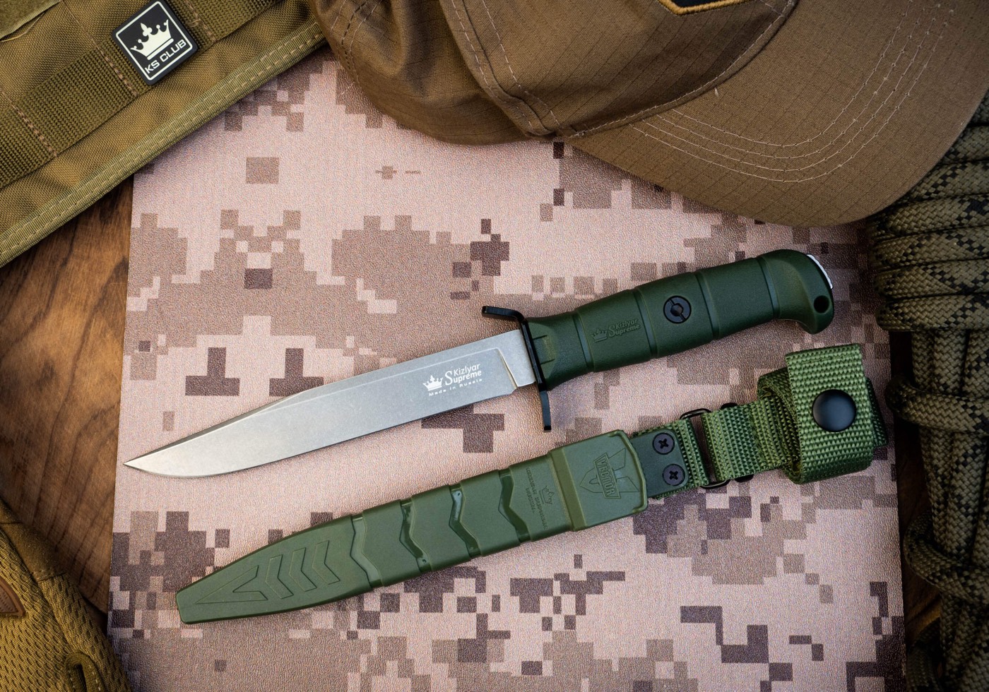 Vector Olive Kraton handle and tactical sheath