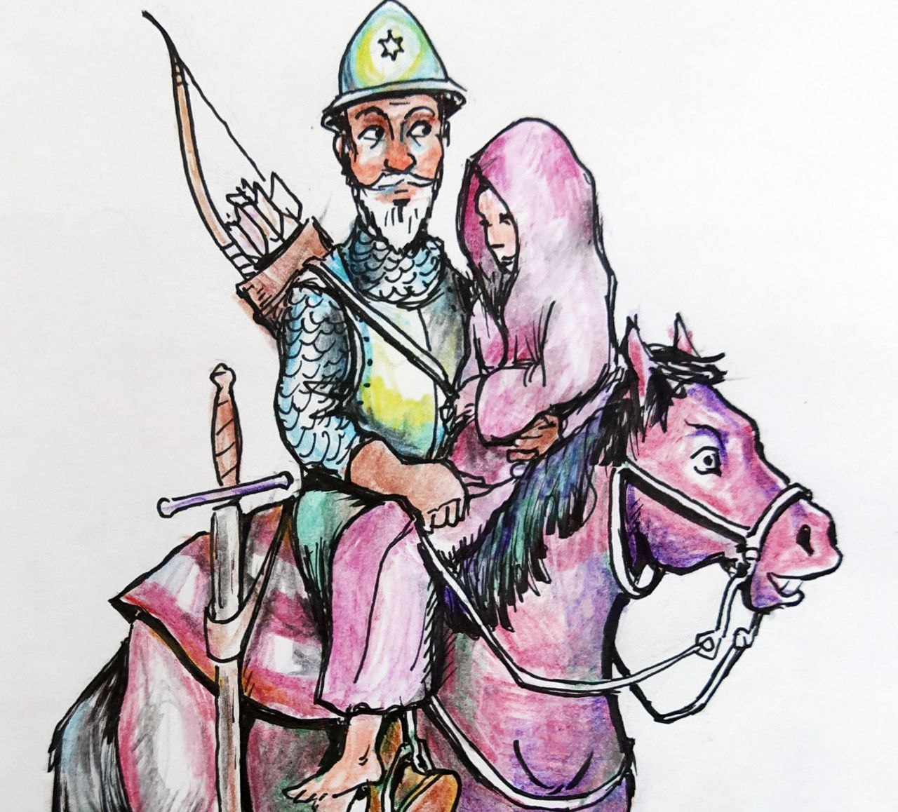 Рисунок Йосифа Лихтарева заповеди из Торы - &amp;amp;quot;…и увидишь среди пленников красивую женщину&amp;amp;quot;