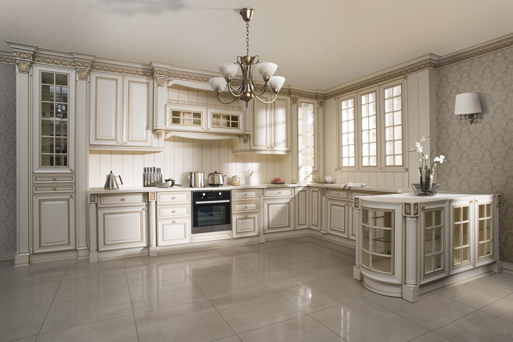 Кухня темза в интерьере - Кухни белые. 370 фото
