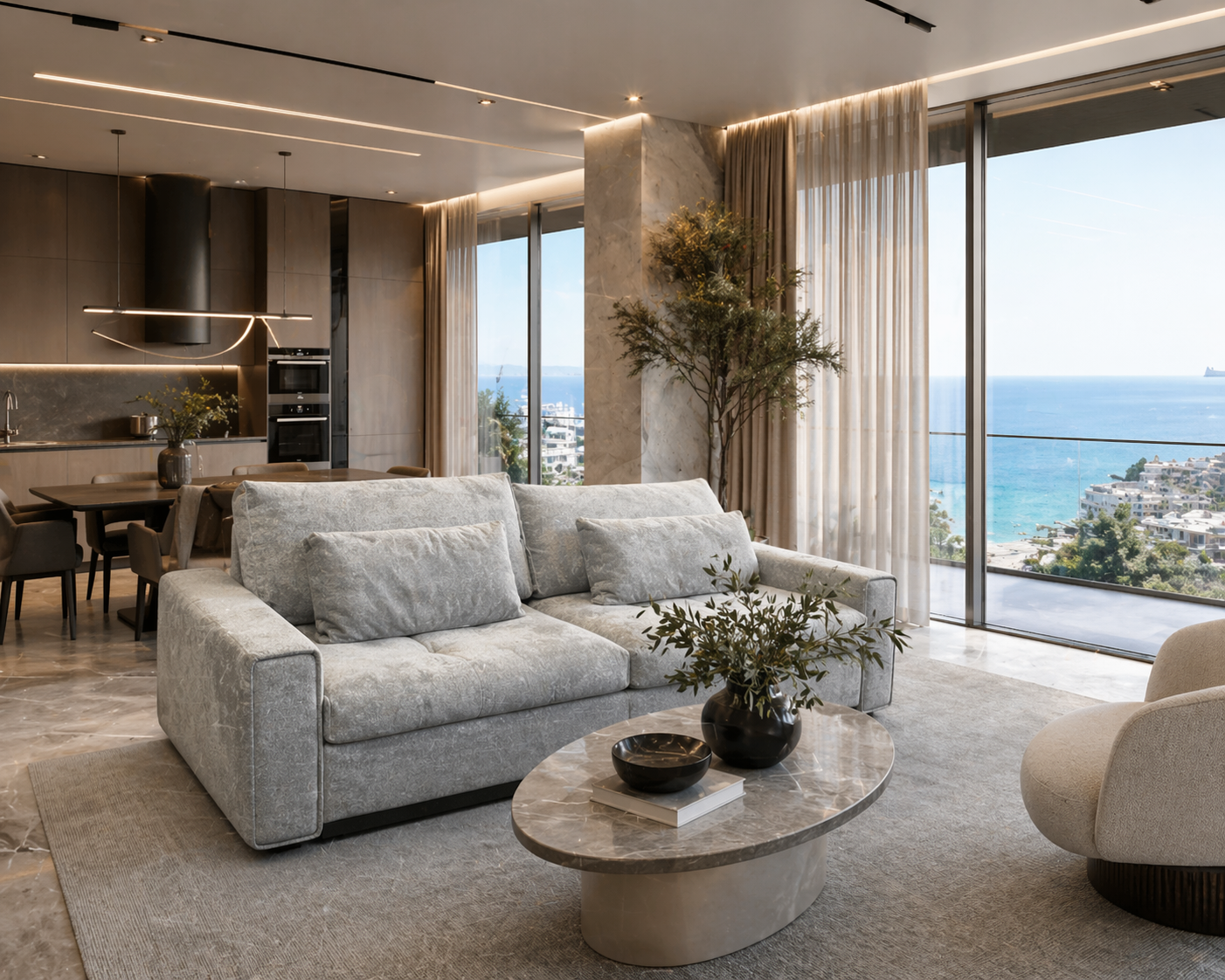 Ocean view living room