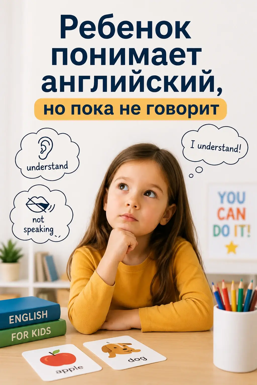 Ребенок понимает английский, но пока не говорит